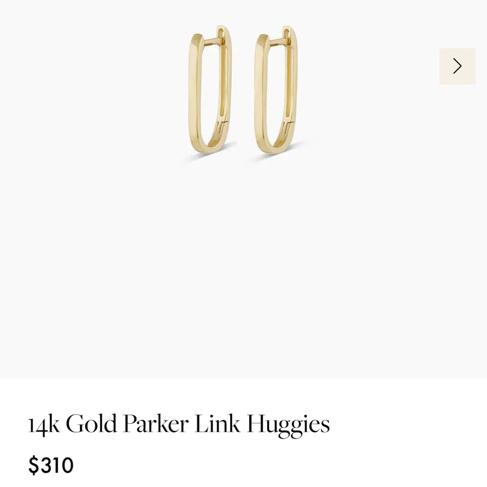 GORJANA Fine Jewelry - 14k Gold Parker Link Huggies